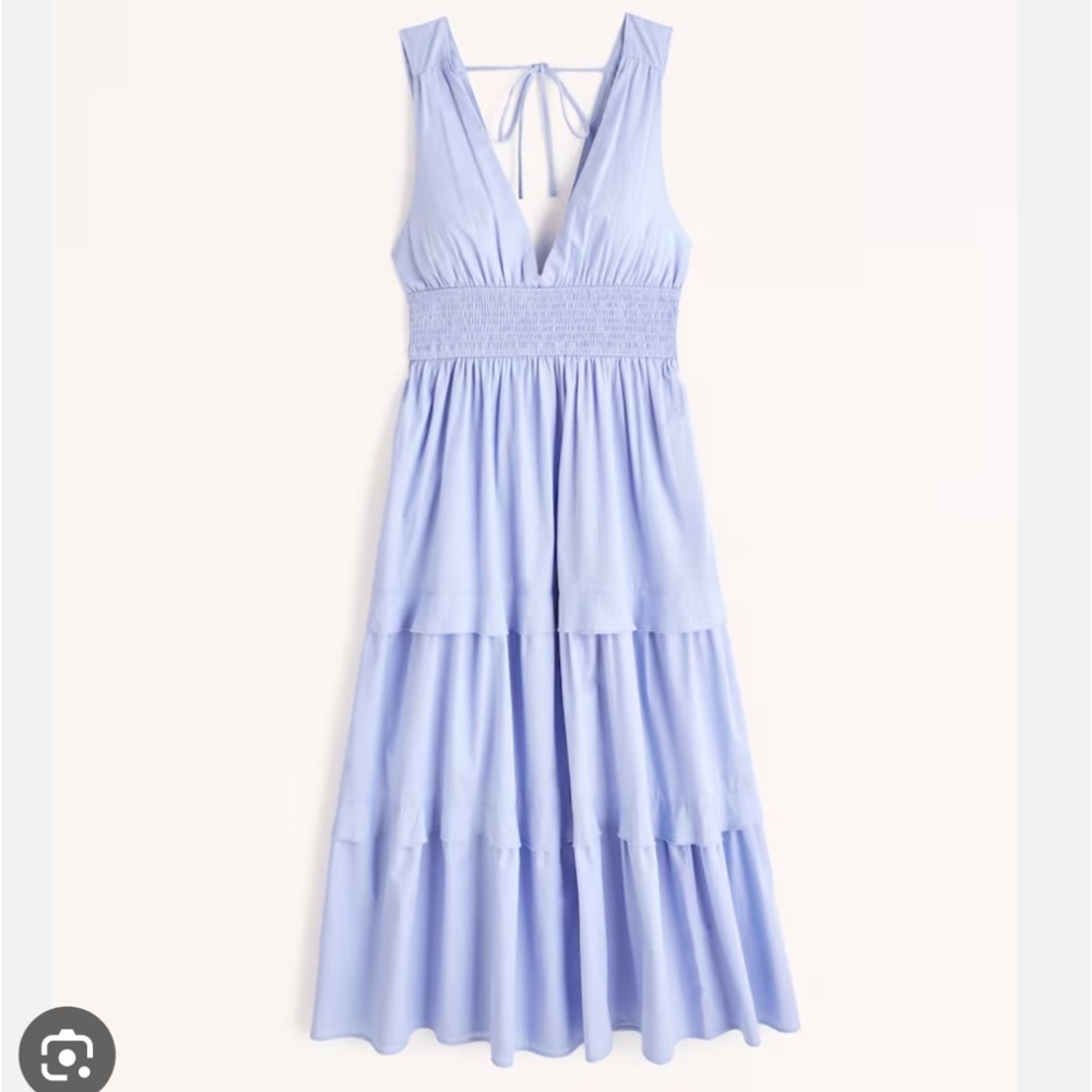 BNWT Abercrombie smocked waist tiered maxi dress LP